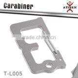 New Gift Stainless Steel Carabiner Clip Keychain Key Ring Lucky Letter thumbnail-1