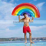 2017 New Style Leasure Giant Inflatable Rainbow Pool Float Outdoor Water Party Lounge Beach Game Toys for Kids and Adults thumbnail-4