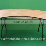 High Quality Rectangle Plywood Banquet Plastic and Wooden Folding Table thumbnail-5