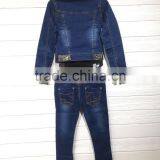 GZY Stock Girl's Jeans Set New Designs Photos High Quality 2017 thumbnail-2