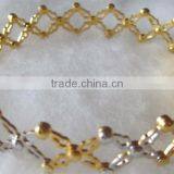 Lattice Design Magic Flexible Ring Convertible BRACELET Gold TWO Tone thumbnail-5