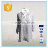 New Design Lady Latest Long Kurti Embroidered V-neck Designs Yada Clothing thumbnail-1