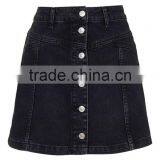 New Arrival Latest Design Button Through Skirts A Line Dark Blue Skirts Special Brand Skirts thumbnail-3