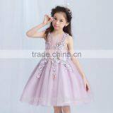 Best Quality Purple Handmade Decoration Girl Party Wear Western Dress thumbnail-3