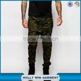 Custom Pockets Drop Crotch Joggers Men in Camo Twill Overdye Bulksale thumbnail-1