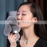 Lovely Rabbit Fur Rabbit Keychain Charm Pendant Keychains Fashion Jewelry Toy Doll Hanging Pendant Accessories Gift thumbnail-1