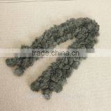 New Women Winter Real Rabbit Fur Scarf Lady Fur Scarves 100 Fur Ball Velvet Rabbit Echarpe Luxury Neck Warmer thumbnail-5