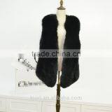 2017 New Fluffy High Quality Real Fox Fur Vest Women in Blue and Red PC-256 thumbnail-6