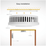 JADE Wilress Zigbee Lora Smoke Detector Fire Alarm SD50 With Independent Batteries for Home Security System thumbnail-4