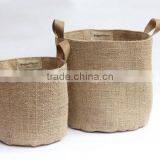 Wholesale Eco Friendly Burlap Storage Basket Bucke thumbnail-1