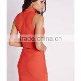 Wrap Over Sleeveless Bandage Design Two Piece Evening Dress thumbnail-4