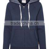 2016 Winter Wholesale Women 100% Cotton Plain Zip Hoodie Free Sample thumbnail-2