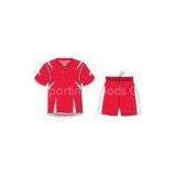 Red Customized Football Spirit Wear Shirts and Shorts, Sublimated Soccer Jersey