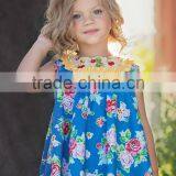 Girls Cotton Frock Designs Summer Clothing Set Children High Quality Boutique Clothing thumbnail-5