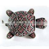Lead&Nickel Compliant/Pink Rhinestone/Stud Turtle/Soild Metal/Costume Brooches thumbnail-1