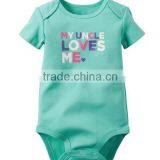 Wholesale 100% Organic Cotton Baby Girl Boy Short Sleeve Bodysuits thumbnail-2