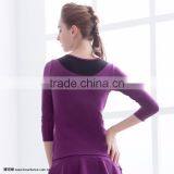 Dance Wear Supplex Skater Yoga Dance Tops With 3/4 Sleeve thumbnail-2