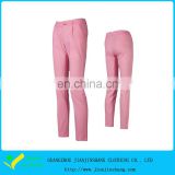 Polyester With Spandex Slim Fitted Woman's Long Pants Army Trousers