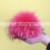 Fluffy Full Dyed Color Raccoon Fur Ball for Key Rings/shoes/bag Carm thumbnail-2