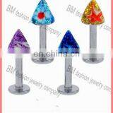 Fashion Charming Elegant Plastic Spike Lip Labret Ring Body Piercing Jewelry