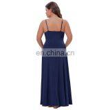 Kate Kasin Sexy Womens Comfortable Spaghetti Straps V-Neck Navy Maxi Maternity Dress KK000674-3 thumbnail-4