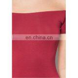 Wholesale Off Shoulder Tunic Tops Fashion Design Red Ladies Blouses & Tops thumbnail-5