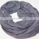 Silver Scarf Jewelry Scarf Tube Jewelry Knitted Round Neck Scarf (KRP-002)