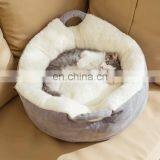 Winter Warming Pet Bed Washable Round Cat Bed With Soft Fleece Indoor Plush Dog Bed thumbnail-2