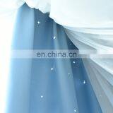 2020 News Cheap 100 Polyester Blue Color Ceiling Drapes Decoration Fabric For Bedroom Cortinas Living Room Window Curtain thumbnail-4