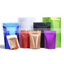 Custom Printed Matte Black Stand Up Aluminum Foil Zipper Zip Lock Pouch Package Bags for Doypack Mylar Storage Ziplock Food