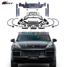 CLY Car Bumpers For Porsche Cayenne 9Y0 Facelift Turbo Front car bumper Grille Door Panel Front Rear Wheel Arches Diffuser