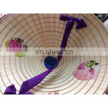 Customized Original Image Plain Palm Leaf Hat Ribbon & Rope Panama Hat Natural Grass Non La Vietnamese Traditional Hat thumbnail-5