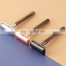 Unisex Bamboo Handle Elegant Christmas Gift Safety Razor Double Edge Safety Razor Shaver thumbnail-5