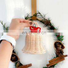 Wicker High Quality Rattan Bells Ornament, Christmas Bell Rattan DecorDecor Christmas Trees Kid Toy WHolesale thumbnail-2