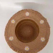 Summer Casual Hat Small Daisy Simple Atmosphere Sun Hat Hand Woven Straw Hat thumbnail-2