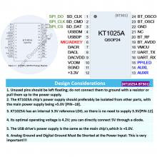 KT1025A BT301 Bluetooth Audio Chip IC Stereo MP3 Voice Download Module SPI Flash BLE 5.0 Data Transmission Solution AUX FM TF Card U Disk Playback thumbnail-3