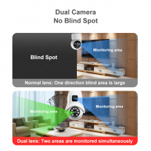 OEM/ODM Indoor Wifi Security Camera 4mp Surveillance Camera for Home Dual-lens Full-color Night Vision thumbnail-3