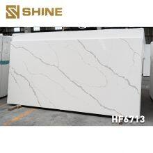 High Quality Modern Design Calacatta White Artificial Quartz Stone Slab Versatile Bathroom Table Top Kitchen Dining Living Room thumbnail-5