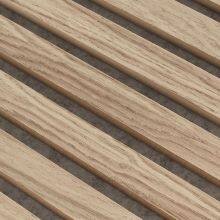 Acoustic Wooden Oak Walnut Slatted Board Panel Black/White Felt Back MDF Core Panel thumbnail-4
