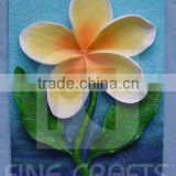 Polyresin flower wall ornament plaque