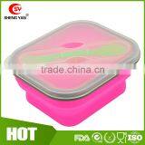 ECO-friendly Silicone Collapsible Lunch Box Equipped With a Fork thumbnail-6