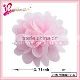 Latest fashion hair ornaments wholesale 3.7 inch handmade fabric flower hair clip (XH11-8460)