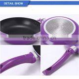 Purple Nonstick Ceramic Pressed/forged Deep Fry Pan Induction Cooker Used Factory Price thumbnail-1