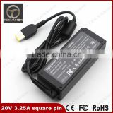 High quality 20V 3.25A 65W USB pin AC laptop power adapter charger for Lenovo Thinkpad X1 Carbon G400 G500 G505 G405 YOGA 13