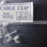 supply nail cable clips/plastic cable clips/nail cable clamps 4mm