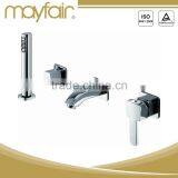 Luxury In-wall Dual Handle Four Hole Bath Shower Set Taps Faucet thumbnail-1
