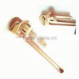 Safety Tools Aluminum Bronze American Type Pipe Wrench