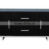 Dark Wood Glass tv Cabinet thumbnail-1