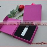 Wedding Fabric Linen Cloth USB Gift Packaging Box