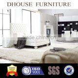 Bedroom Furniture White Leather Soft Bed DH813 thumbnail-1